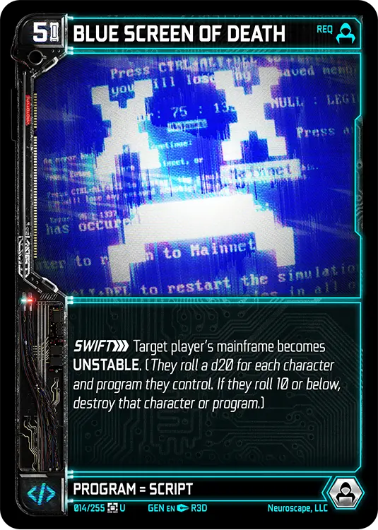 BLUE SCREEN OF DEATH, carte GENESIS-014