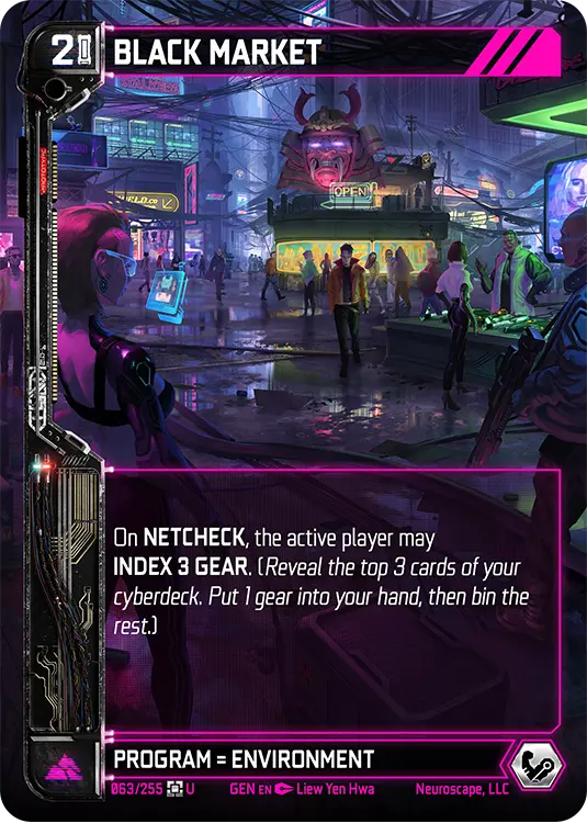 BLACK MARKET, carte GENESIS-063