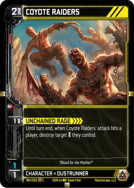 COYOTE RAIDERS, carte GENESIS-103