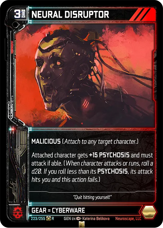 NEURAL DISRUPTOR, carte GENESIS-223