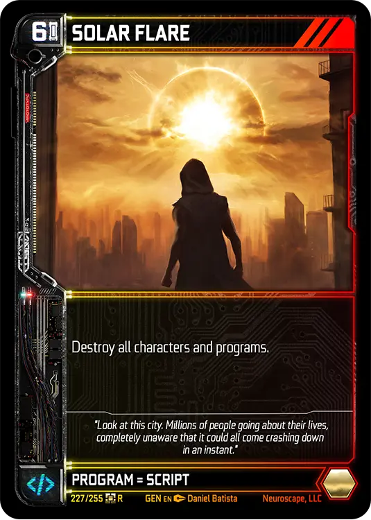 SOLAR FLARE, carte GENESIS-227