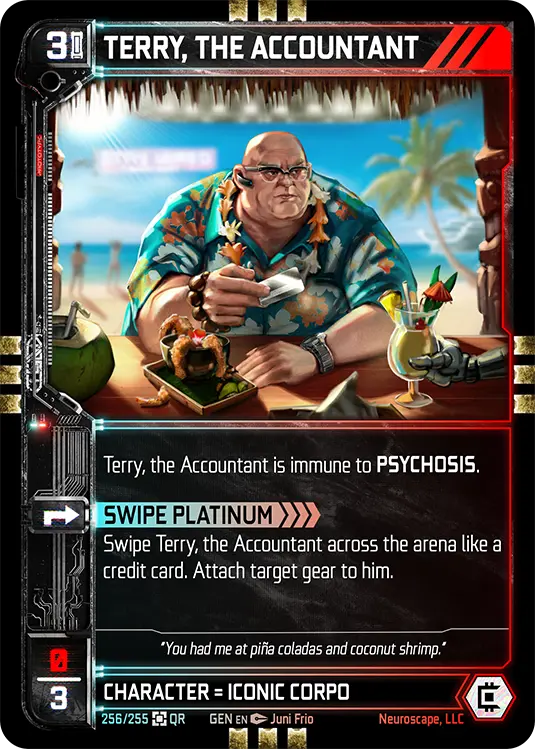 TERRY, THE ACCOUNTANT, carte GENESIS-256