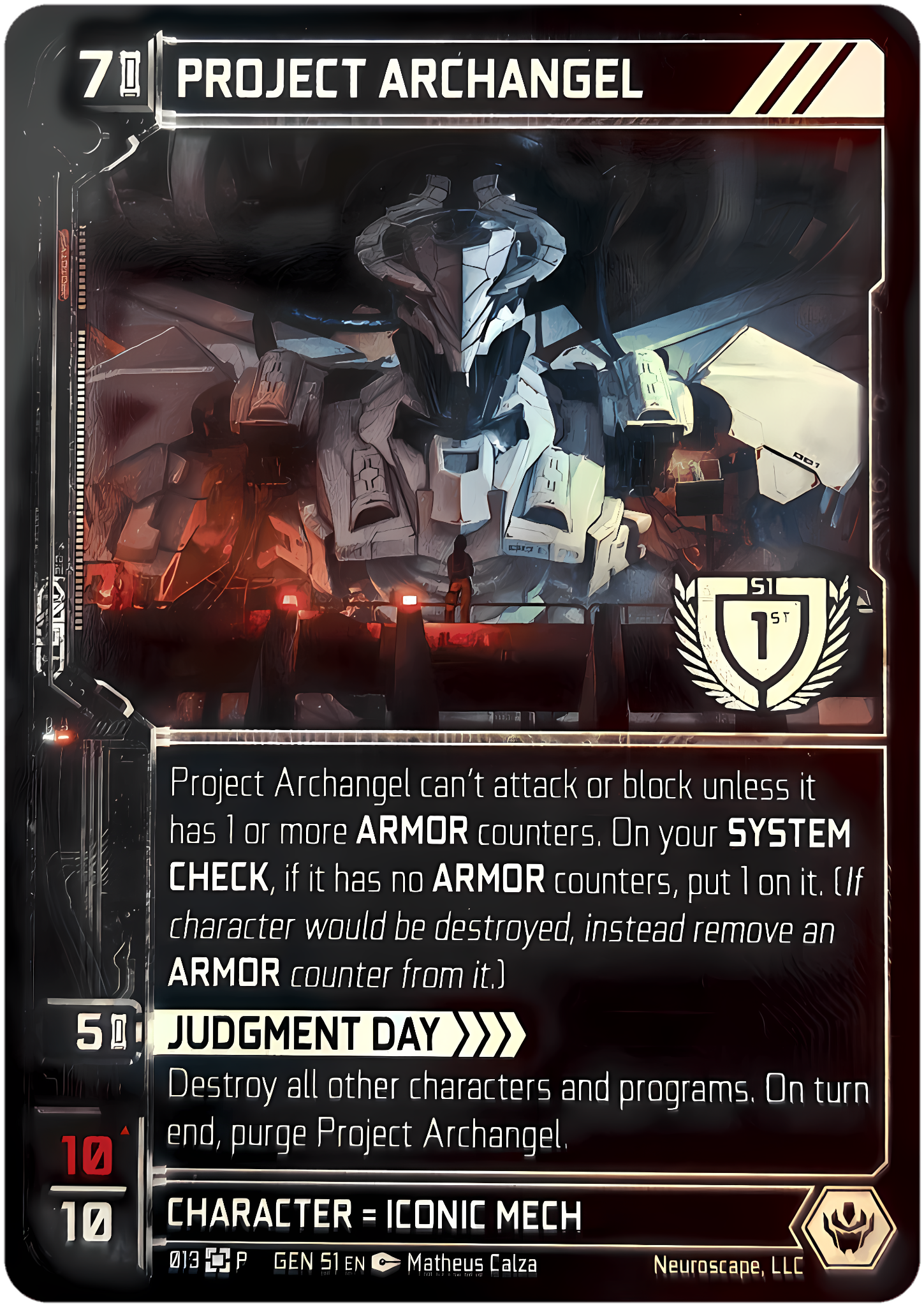 PROJECT ARCHANGEL, carte GENESIS-S1-013-FIRST